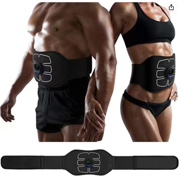 Amazon EMS Pulse Abdominal Fitness Appliance Home Abdominal Muscle Sticker Abdominal Fitness Instrument EMS Abdominal Muscle Belt Charging Massage Belt