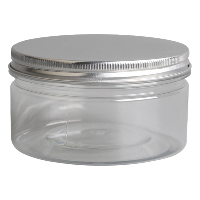 100*55mm flat plastic food jar PET transparent round packaging jar mask powder cosmetic bottle