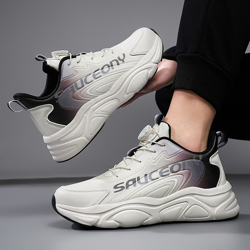 sneaker Men's Summer Waterproof Leather Running Casual Students White Travel Shoes Men's Shoes Daddy Amazon