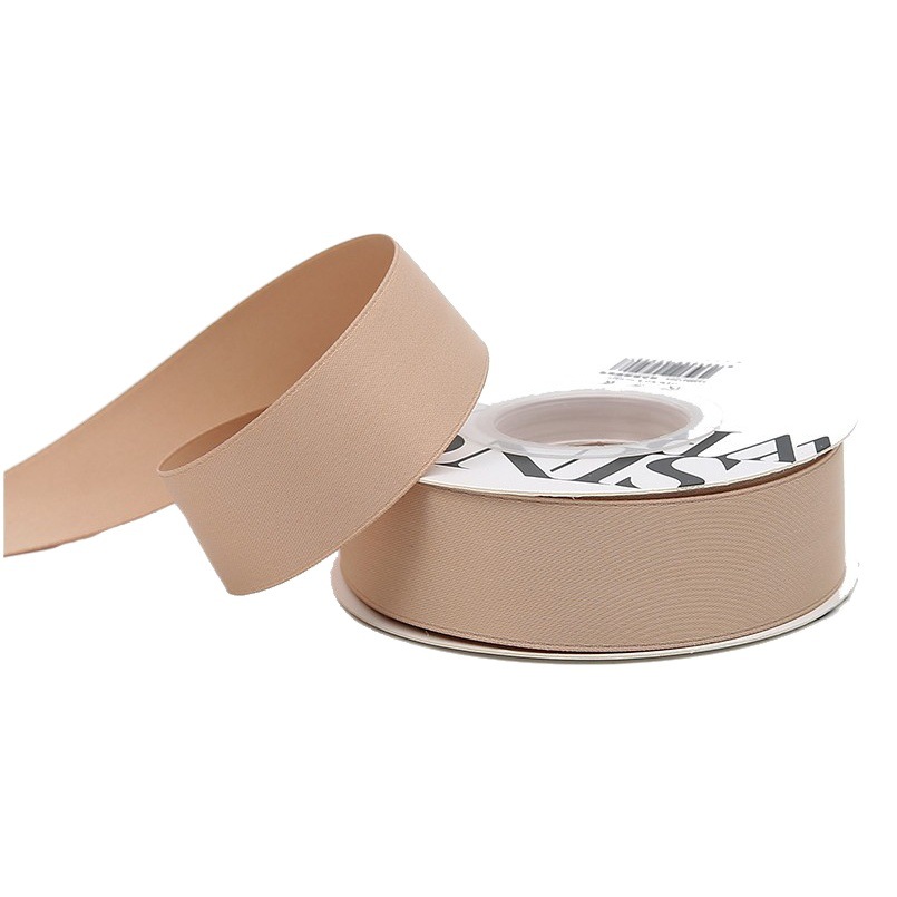 2.5cm South Korea double-sided ribbon bouquet packaging solid color ribbon gift decorative belt floral strap DIY bow