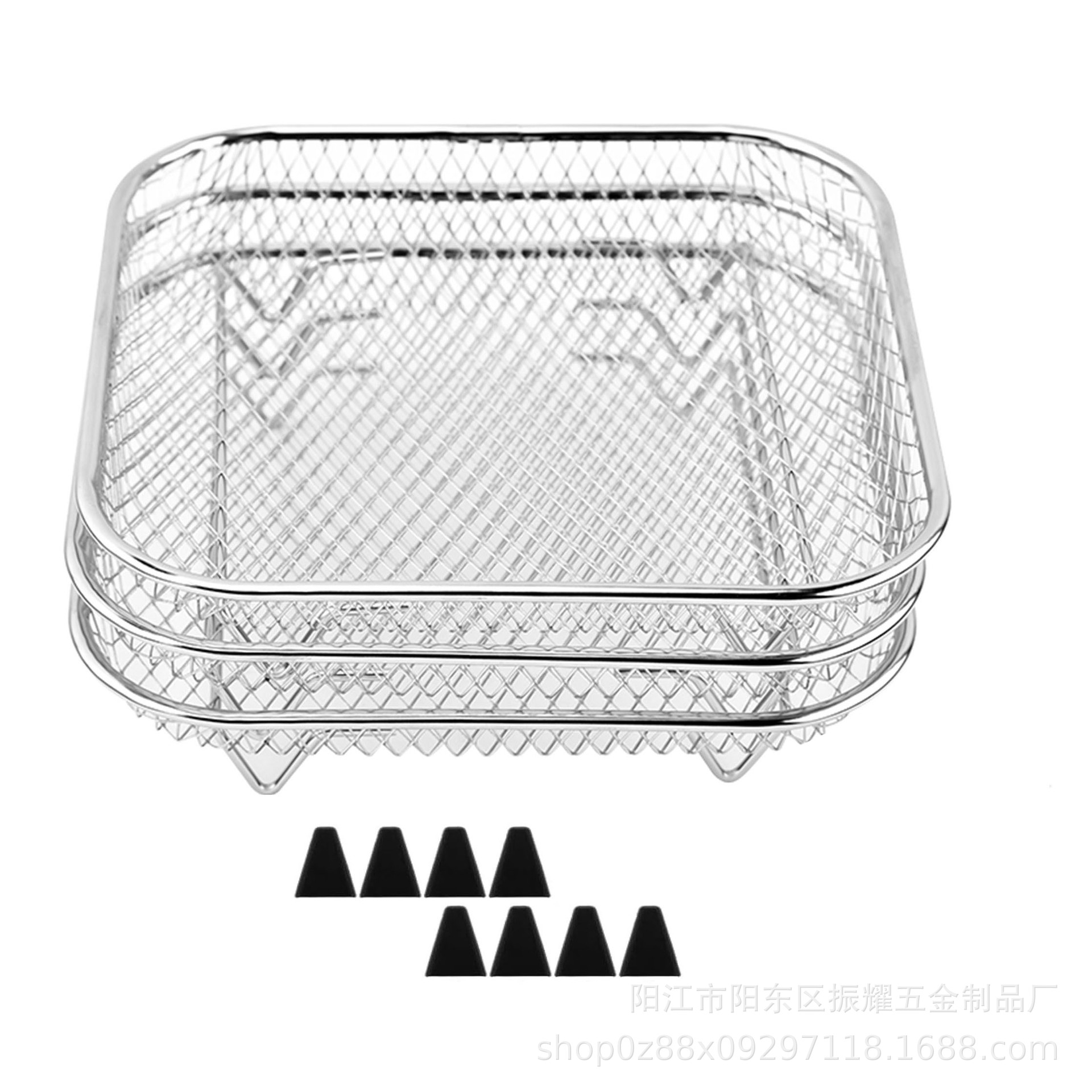 Picture of Multifunctional Air Fryer 304 Stainless Steel Edging Process Accessories Grill Steam Rack Multi-Layer Universal Kitchen Utensils