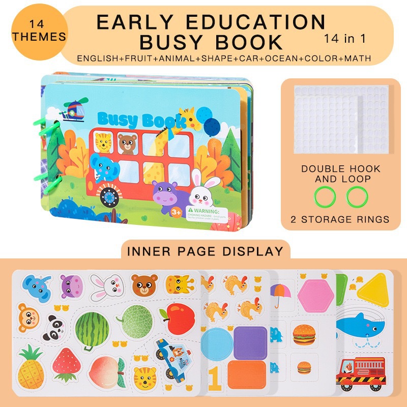 Picture of Cross-border Children's Early Education Enlightenment Quiet Paste Book Toys Handmade Material Bag Educational Toys Baby Sticker Book