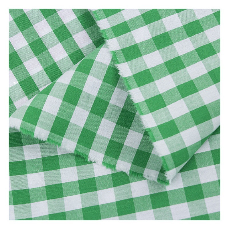 Factory straight hair cotton 50 high density chaoyangge fabric cotton clothing plaid cloth sleeping lining children's clothing shirt fabric
