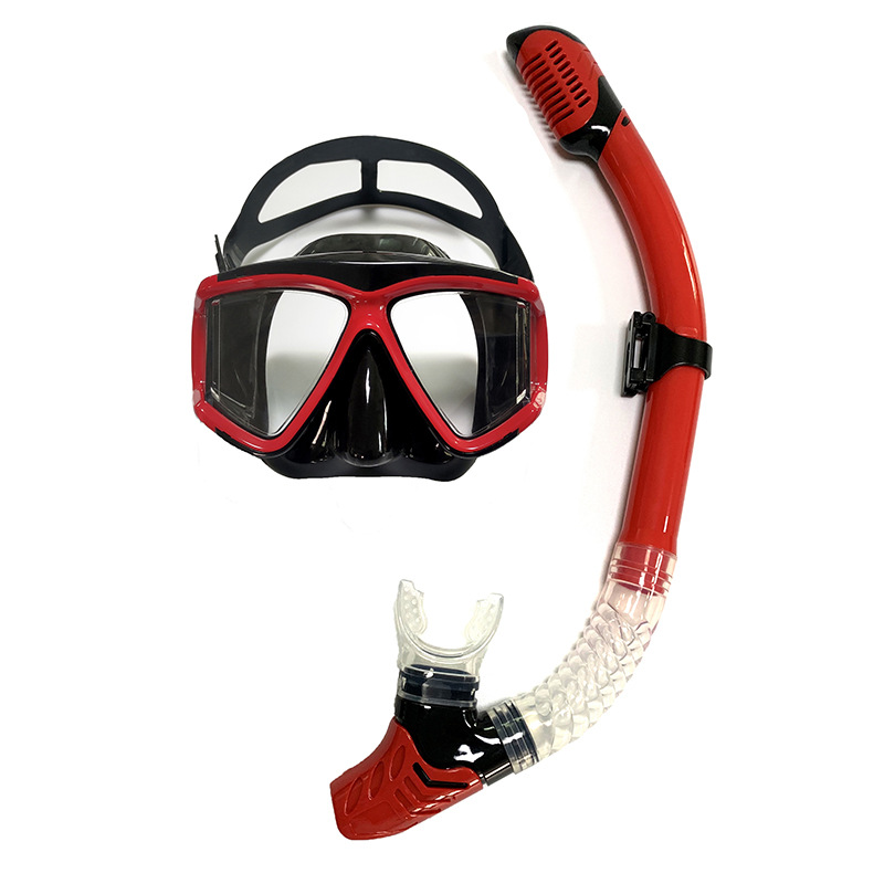 Picture of Cross-Border Snorkeling Set, Adult Diving Goggles Equipment, Large-Frame Silicone Mask, Can Be Equipped with Myopia Lenses, Snorkeling Mask