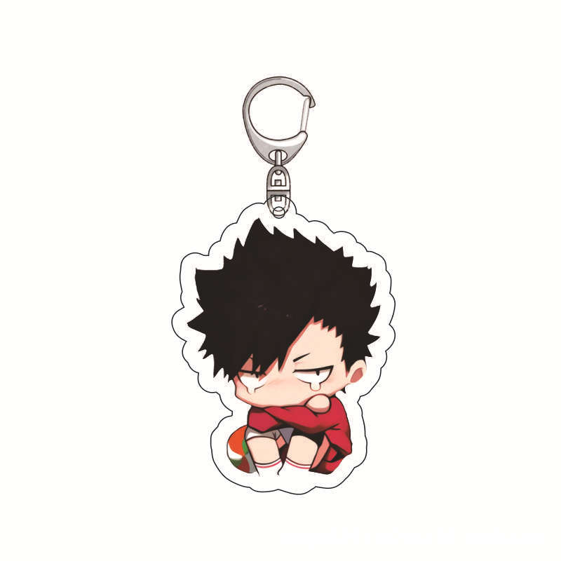 Picture of Anime Volleyball Youth Peripheral Keychain Shadow Mountain Feixiong Day Xiangyang Solitary Claw Grinding Cute Acrylic Pendant