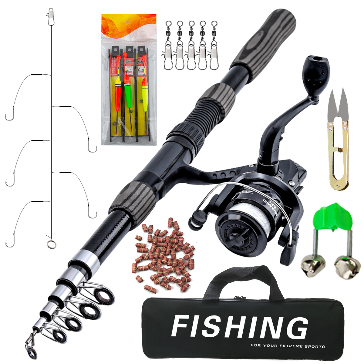 Luya suit Combination Portable Fishing Rod Remote Throwing Rod Light Sea Dual-purpose Fishing Rod Fishing Gear suit Cross-border Wholesale