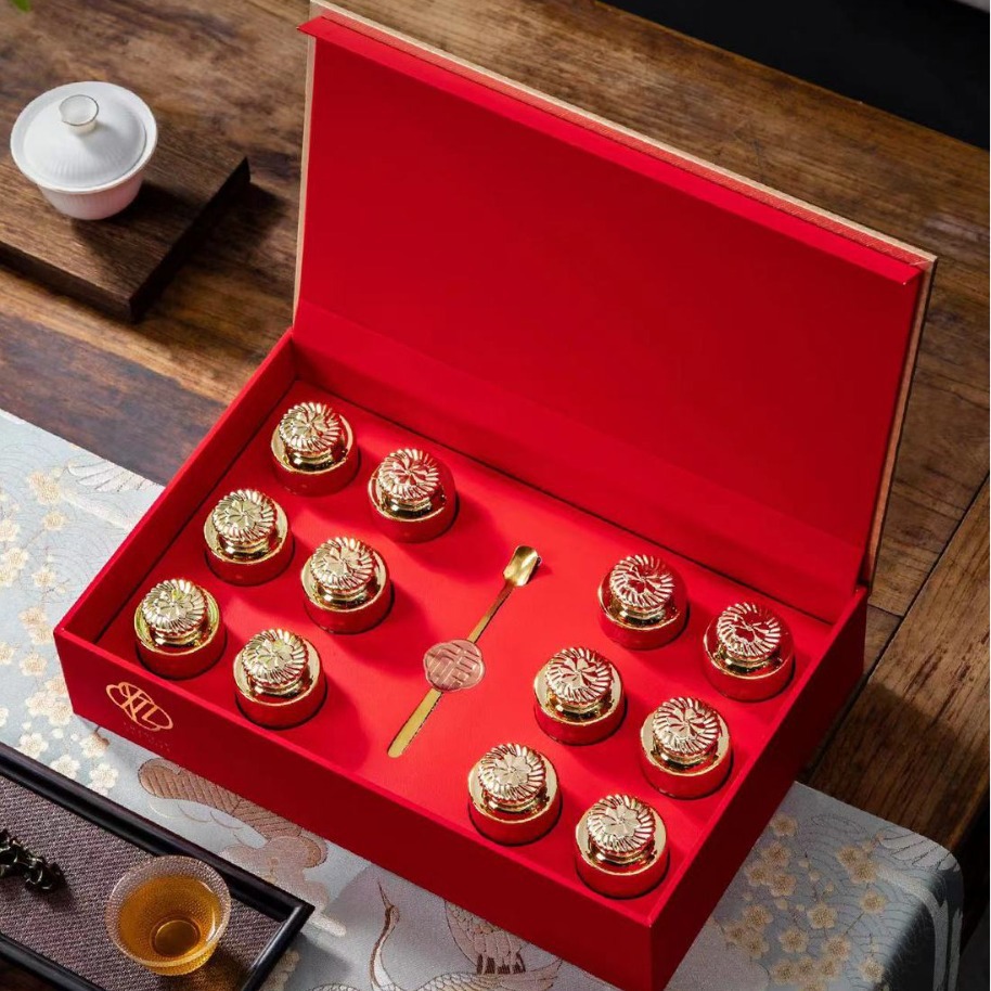 Tea Packaging Box, American Ginseng, Black Wolfberry, Small Jar, Tea Gift Box, Empty Box, Black Tea, Jin Junmei Tea Gift Box, Empty Box