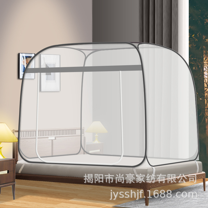 Picture of New product installation-free mosquito net Mongolian home 1 meter 5 bed foldable mosquito net 1 meter 8 bed sheet door double door full bottom