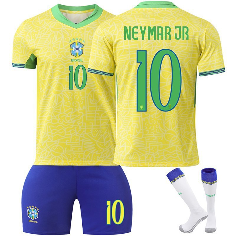 2024 America's Cup Brazil No. 7 Vinicius Jersey No. 10 Neymar Men's Suit National Team Football Uniform