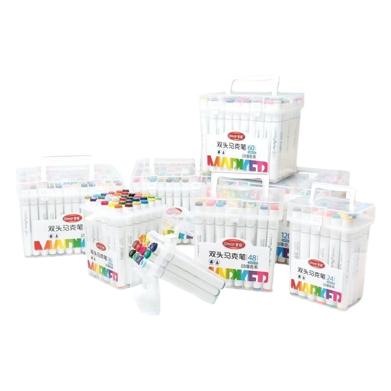 Master touch genuine goods double-headed marker suit 24-color hand painting anime design alcohol triangle White Rod 509