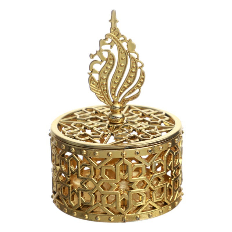 European-Style Gold-Plated Small Box, Creative Portable Storage, Baby Full-Month Gift, Wedding Candy Box, Grid Plastic Candy Box
