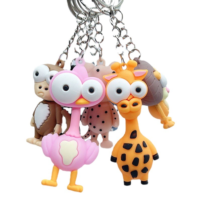 New Eye-Catching Animal Keychain Pendant Elephant Soft Rubber Doll Small Accessories Doll Machine Doll Small Pendant Blind Box