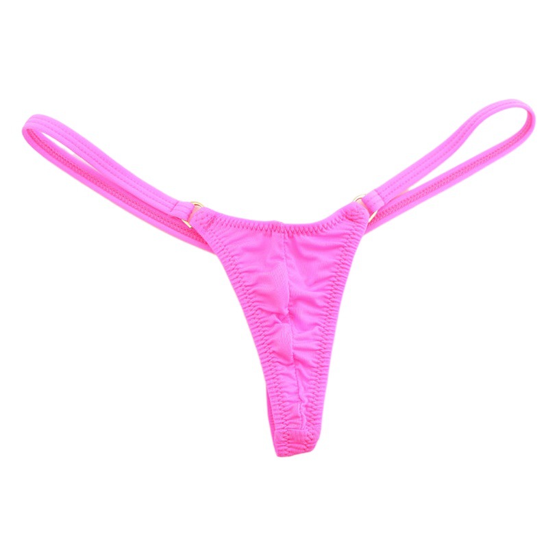 New Style Girls' Fashion Sexy Thong Girls' Free Ring Single Ding Underwear Silky Low Waist Thin Thong