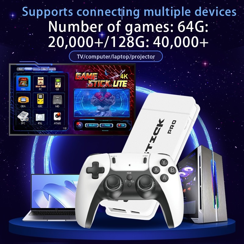 Picture of Cross-Border M15 Double Handle Game Console Mini Handheld Wireless Connection Tv Home 64g High-Definition Arcade Game