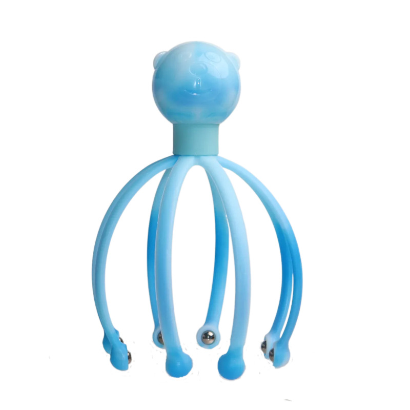 Picture of New ball head massager octopus convenient rotating meridian massager handheld scalp massager two-color