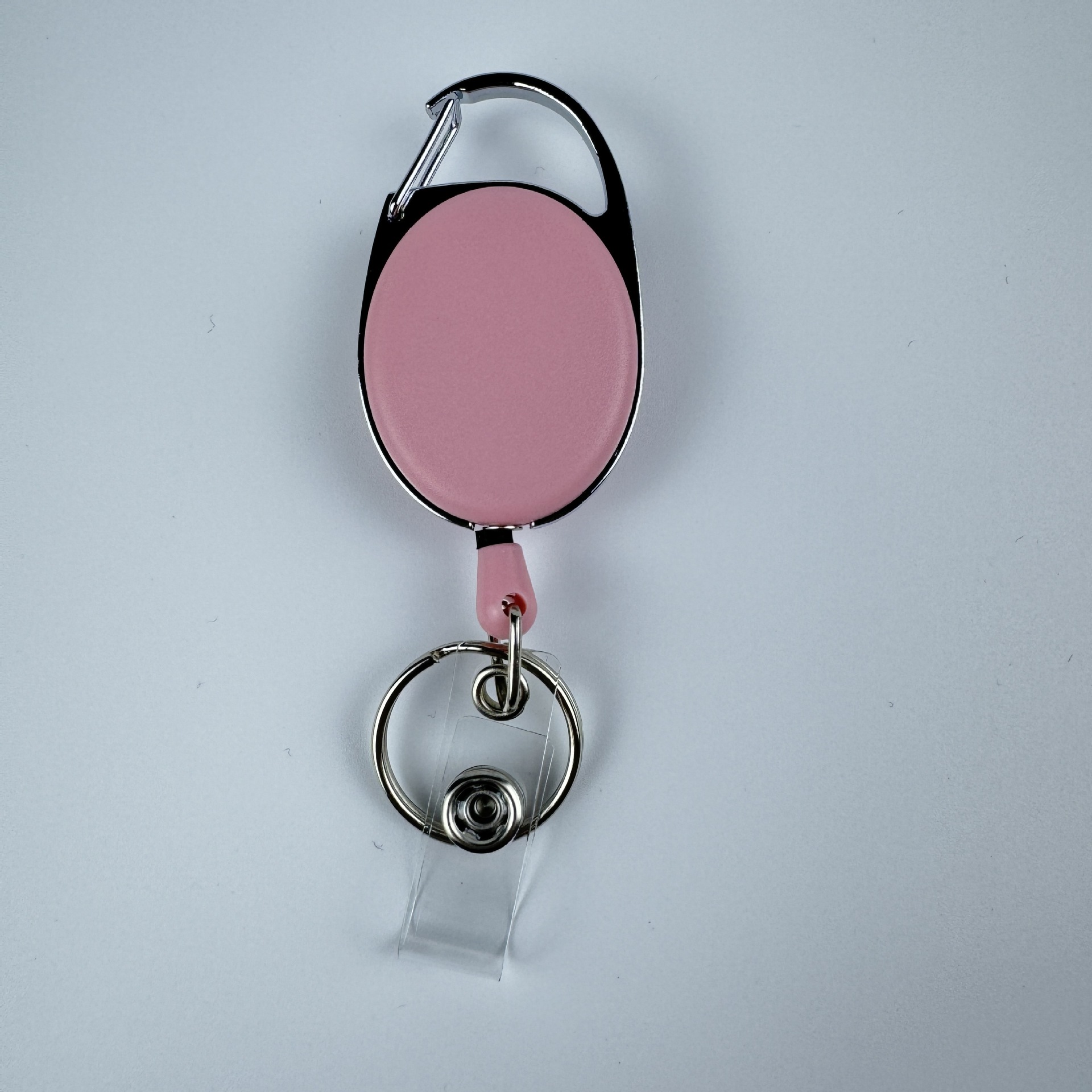 Picture of Oval Outdoor Solid Color Solid Color Easy Pull Buckle Easy Pull Retractable Buckle Wire Pull Cable ID Buckle Retractable Keychain