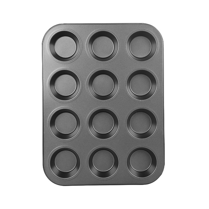 Picture of Do not stick round 6 even 12 even hole cake mold flat bottom Mafen cup baking tray home oven baking mold spot