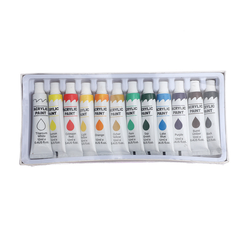 Picture of Factory Direct Sales 3ml Acrylic Paint DIY 12 Colors Continuous Body Painting Graffiti Plaster Doll Wholesale Acrylic Painting
