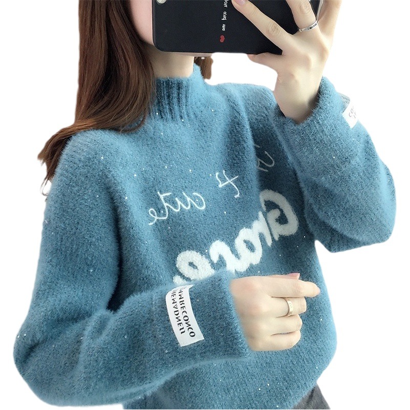 2024 autumn and winter New popular chenille women's sweater thickened bottoming shirt this year's popular Western style top