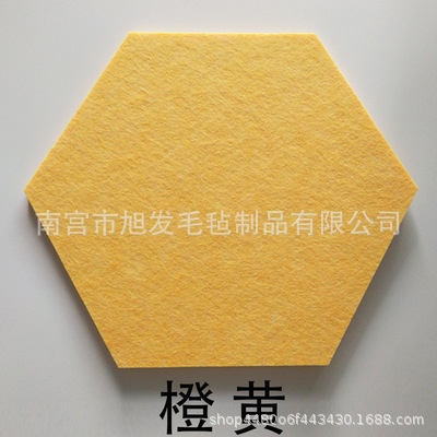 Picture of Cross-border color felt board hexagonal message board self-adhesive wall stickers felt hexagonal display background wall sound insulation board