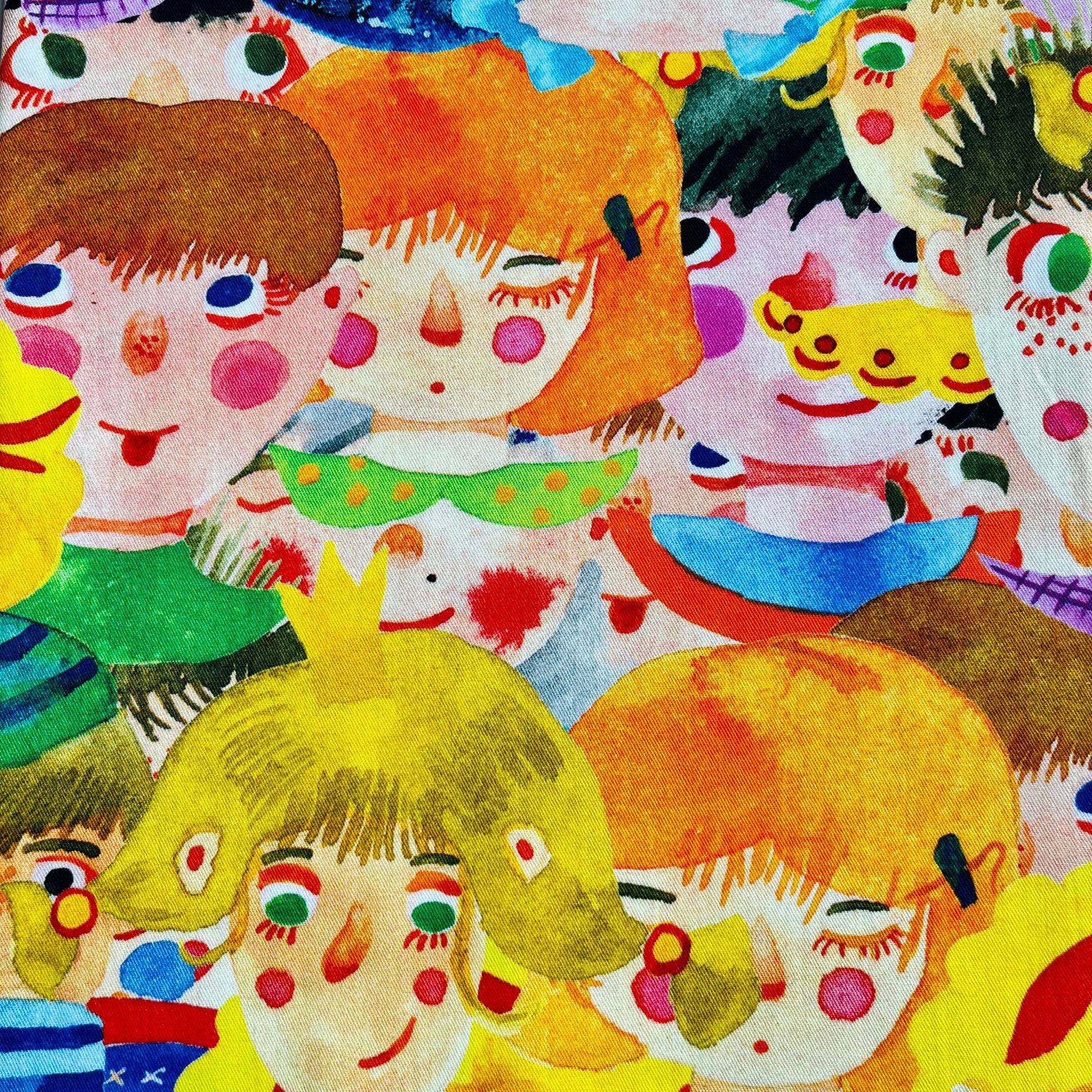 Picture of Oil painting style cotton twill fine sail 1.5 meters wide one meter price bag coat vest handmade DIY fabric