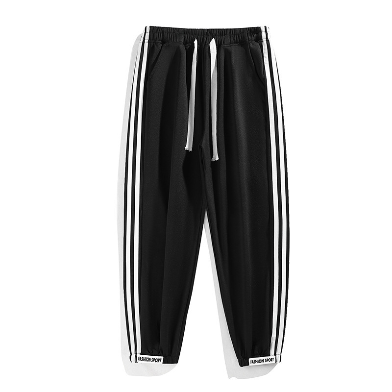 Spring and Autumn New Arrival Ribbon Haren Pants Casual Pants Youth Loose Foot-toe Sweatpants Korean Style Fashion Brand Sports Ankle-length Pants