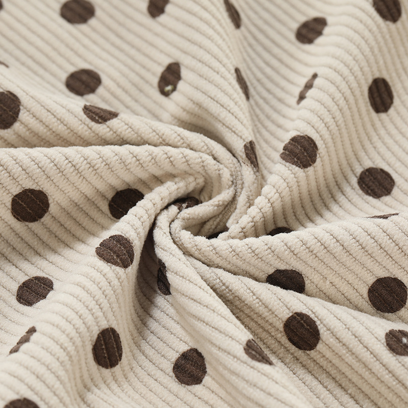 New Round Wave Dot Printing Fabric Skin-friendly Comfortable Soft Household Cloth Sofa Cushion Clothing Hat Accessories