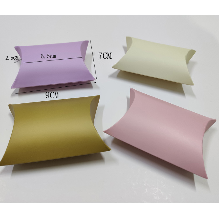 Picture of Cross-Border Spot Wholesale Wedding Paper Folding Wedding Candy Box Candy Color Pillow-Shaped Wedding Candy Box Pillow Box