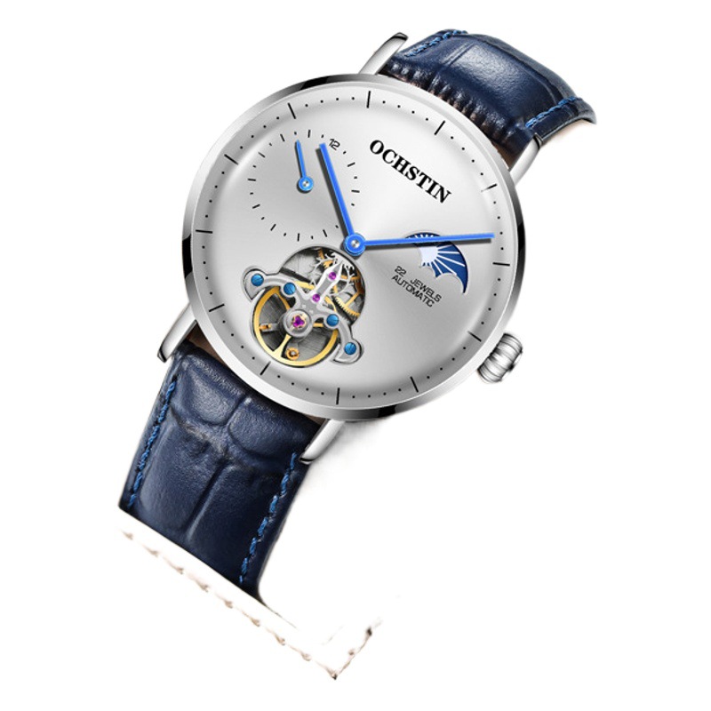 ochstin Moon Like Hollow Flywheel Mechanical Watch Men's Watch Full Automatic Live Cross-border Business Belt Mechanical Watch