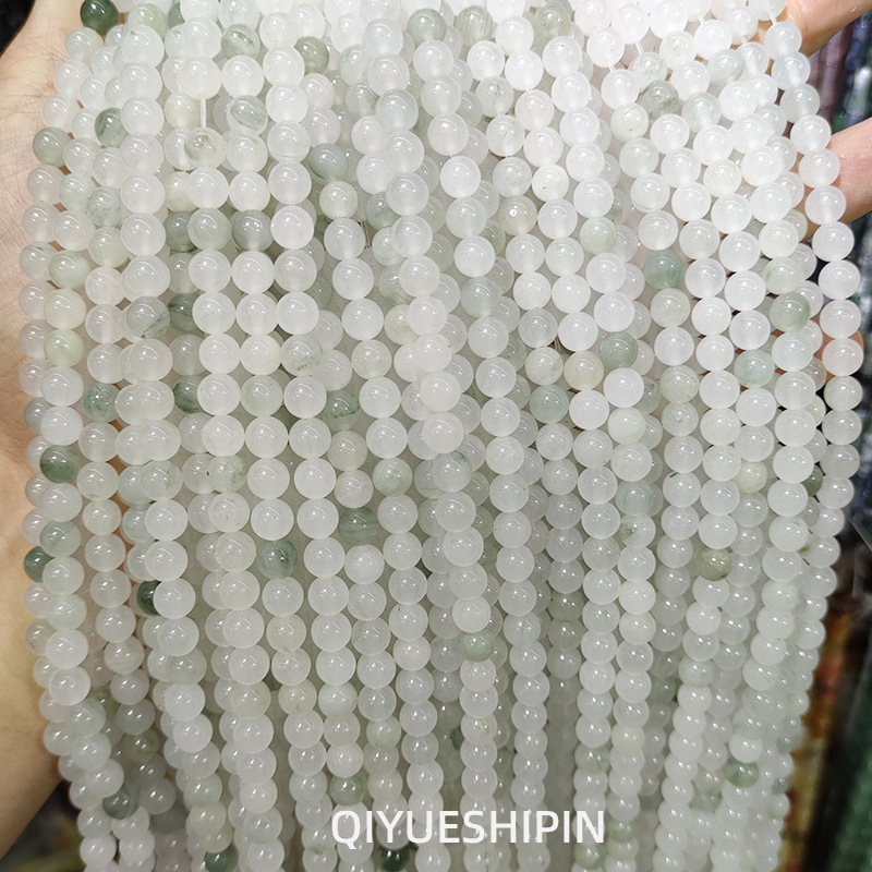 Picture of Tian Shan Cui round beads ice Jade loose beads natural jade round beads handmade diy bracelet jewelry accessories in stock wholesale
