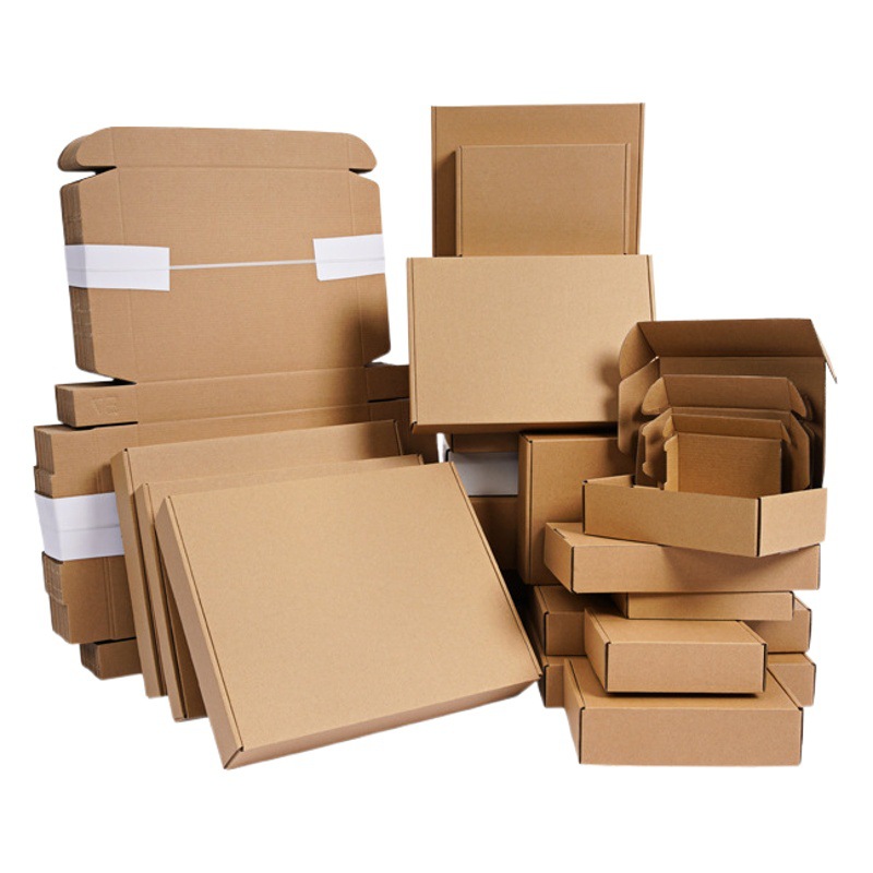 Flying Machine box size express wholesale postage factory spot packaging Kraft paper box clothing e-commerce paper box