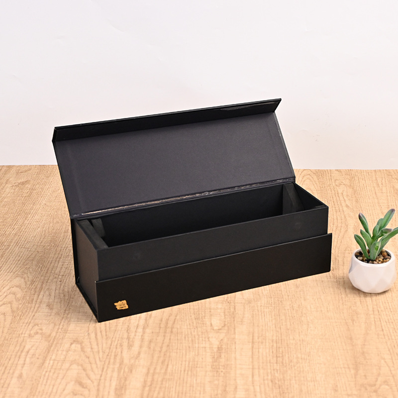 Picture of Red Wine Packaging Box Single Bottle Wine Gift Box Empty Box Packaging Wine Bottle Box Hot Stamping Can Print Logo High-End Wine Box