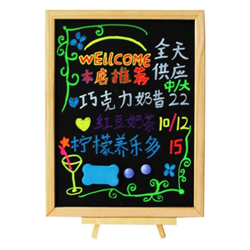 Creative Magnetic Blackboard Hanging Household Store Milk Tea Shop Children's Bracket Teaching Erasable Advertising Small Blackboard