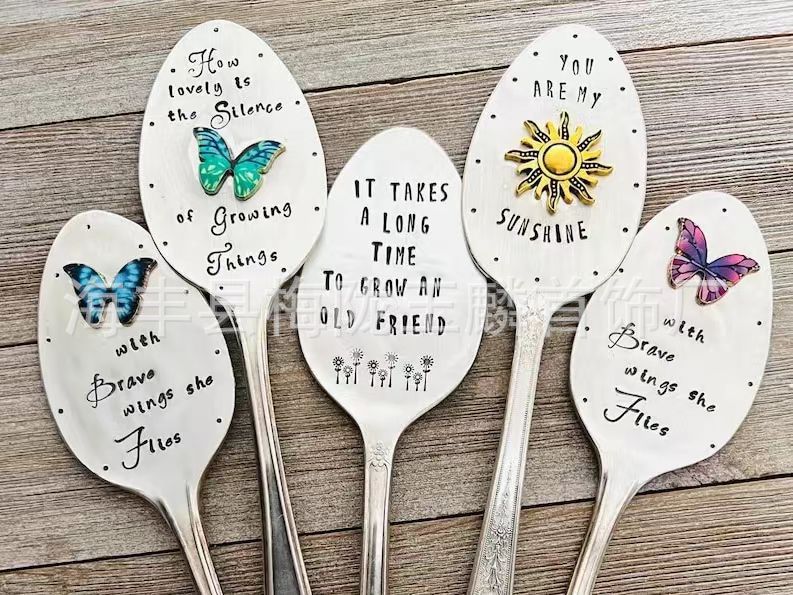 Cross-border new Creative decorative fork Christmas metal Creative flower pot decoration pendant