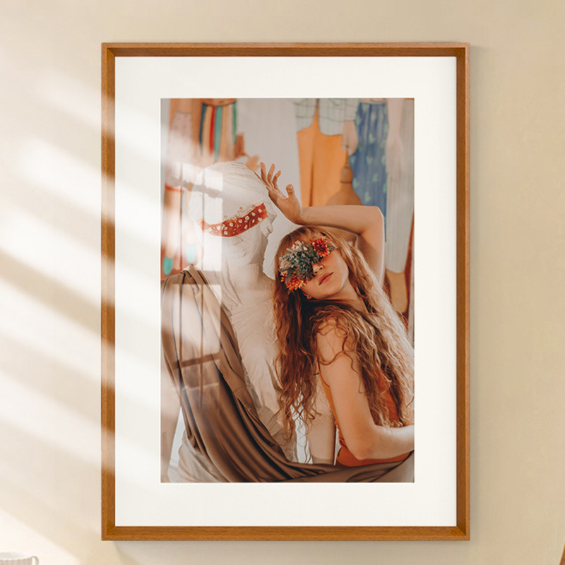Picture of Nordic solid wood photo frame decoration creative 6-inch photo frame decoration 7-inch 8 wall-mounted picture frame wash photo into photo frame