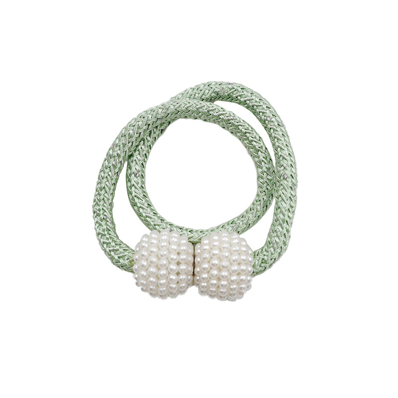 Picture of Creative Pearl Punch-free Magnetic Curtain Buckle Cross-border in stock Pair of Curtain Binding Strap Rope Decoration Accessories