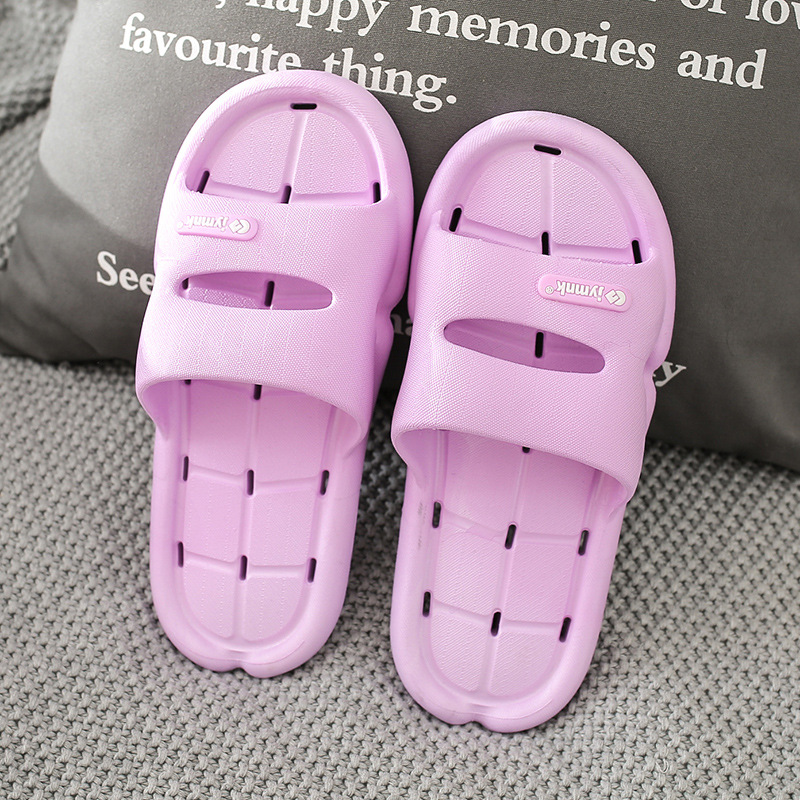 Picture of Monique home drag four seasons bath leaky slippers women's hollow non-slip couple bathroom quick-drying drain drag men
