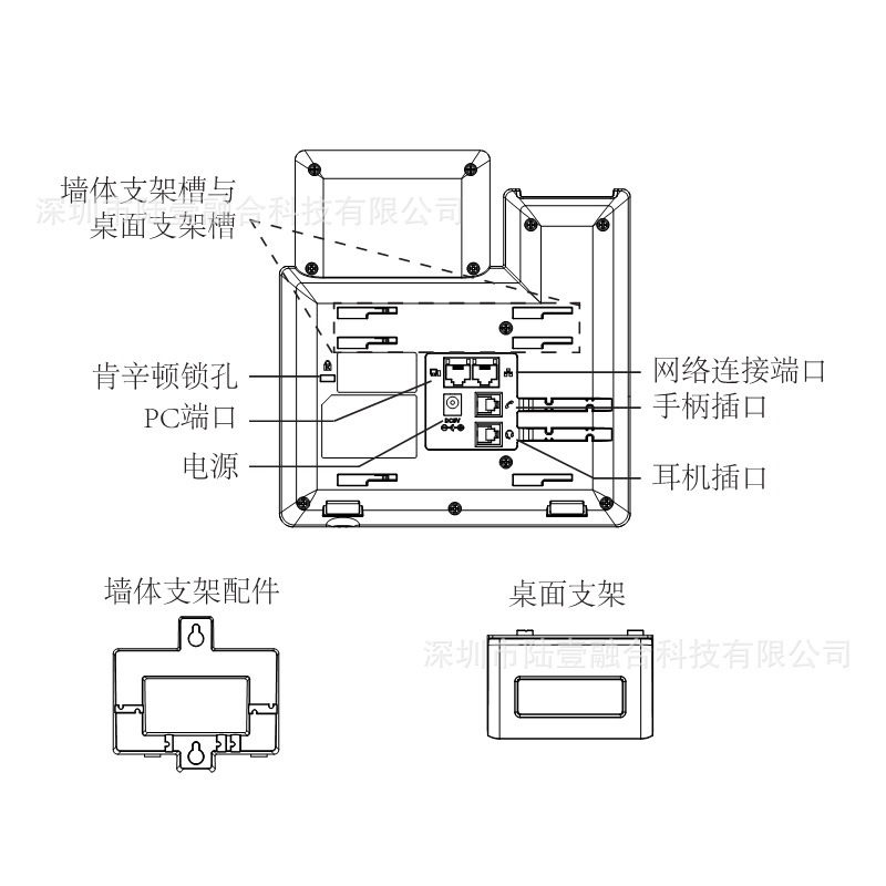Picture of WIFI IP telephone trend network GRP2602W 2.4G & 5G dual-frequency wireless network office telephone