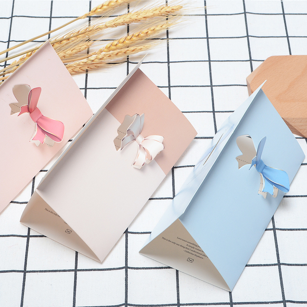 Picture of Korean stationery creative wings love greeting card message New Year Christmas blessing Valentine's Day card can be customized
