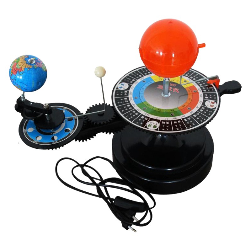 Three-ball instrument teaching aid manual three-ball instrument sun earth moon solar eclipse lunar eclipse total eclipse public rotation electric three-ball instrument