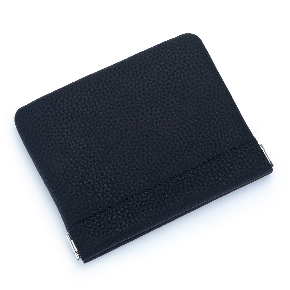 Picture of Genuine Leather Short Mini Coin Purse Women's Small and Ultra-thin Automatic Closure Shrapnel Coin Bag Key Lipstick Storage Bag