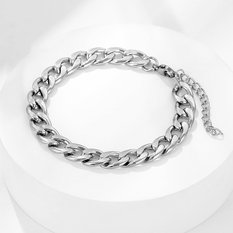 Europe and the United States cross-border ins style high-end stainless steel men's bracelet personality all-match fashion trend hip-hop jewelry