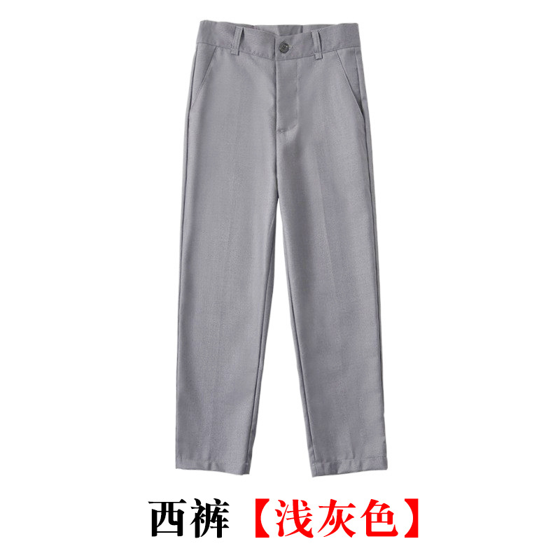 Picture of Children's Trousers Boys Black Suit Pants for Middle and Large Children and Primary School Pants White Trousers dark blue School Uniform Pants