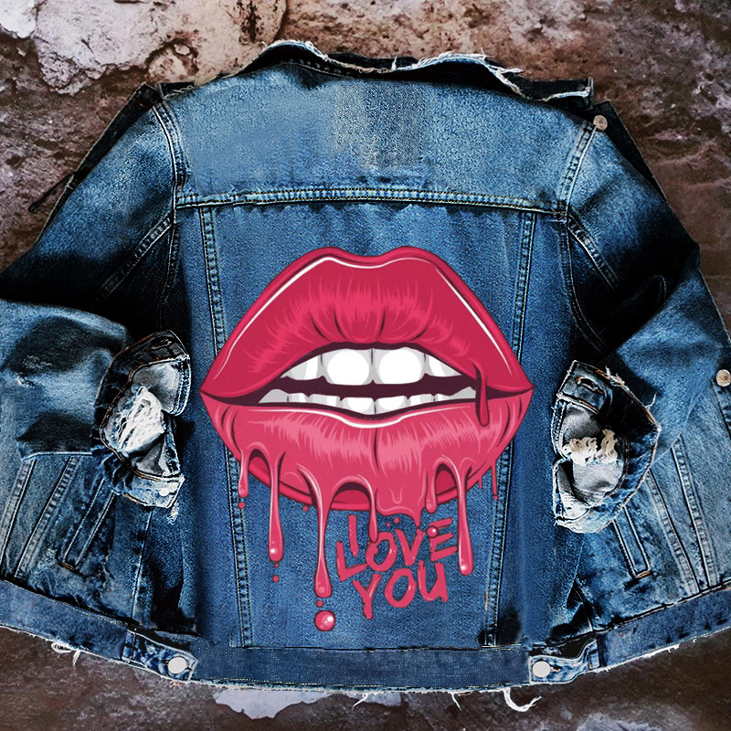 Picture of 1494 * European and American big lips fashion casual teenage denim coat women Amazon ebay new women's jacket