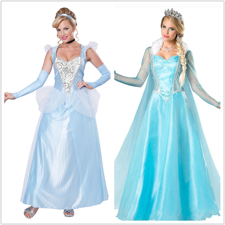 Halloween cosplay Costume Female Adult Frozen Princess Aisha Dress Costume Anime cos Dress