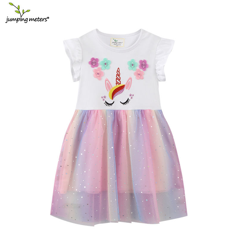Picture of 2025 New Summer Children's Clothing Dress European and American Short-Sleeved Children's Skirt Knitted Cotton Girls' Dress One Piece Consignment