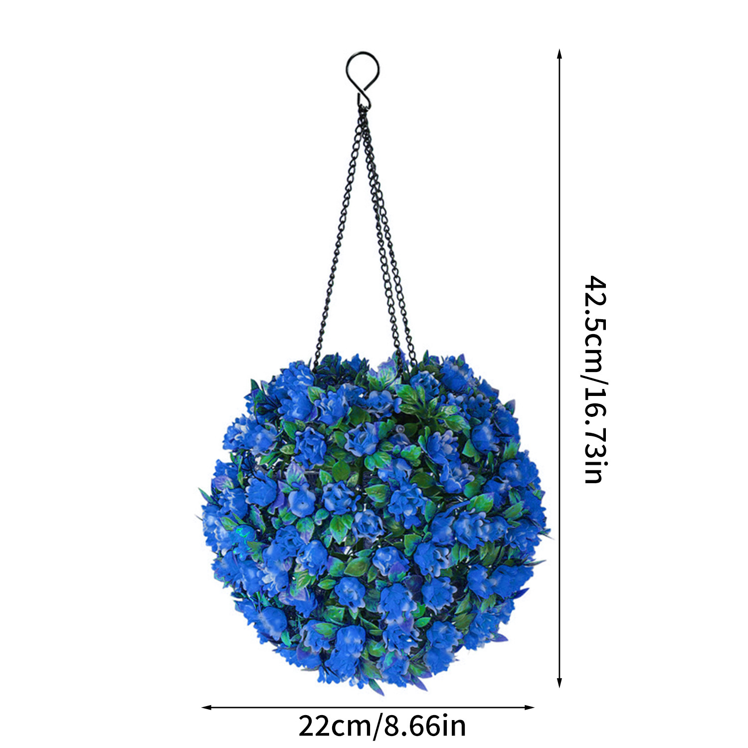 Picture of Cross-Border Solar Led Flower Ball Lamp Outdoor Courtyard House Camping Waterproof Hanging Imitation Plant Flower Landscape Lamp