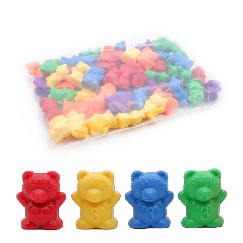Picture of Foreign Trade Rainbow Digital Bear Toy Montessori Enlightenment Mathematics Weight Bear Early Education Kindergarten Counting Early Education Teaching Aware