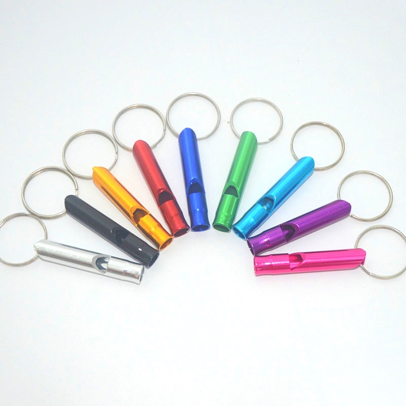 Picture of Small Aluminum Alloy Whistle Lifesaving Whistle Referee Training Whistle Outdoor Portable Aluminum Alloy Whistle
