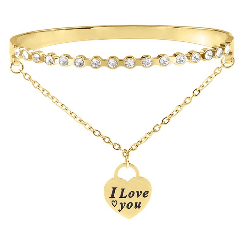 Stainless steel letter bracelet women fashion love Rome tag bracelet titanium steel buckle bracelet wholesale